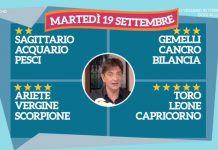 I Fatti Vostri, oroscopo di Paolo Fox di oggi 19 settembre 2017: i segni fortunati del giorno oroscopo paolo fox