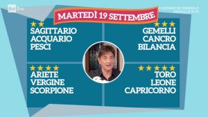 I Fatti Vostri, oroscopo di Paolo Fox di oggi 19 settembre 2017: i segni fortunati del giorno