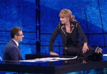 “Milly, posso togliere la busta”, Fabio Fazio provoca Milly Carlucci a Che Tempo che fa Fabio Fazio Milly Carlucci Che Tempo che fa