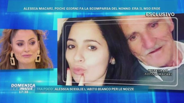 Alessia Macari a Domenica Live: il commosso ricordo del nonno Alessia Macari e nonno Silvio