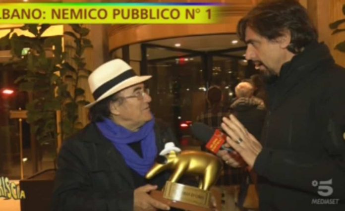 Albano “pericoloso”: Striscia la notizia gli consegna il Tapiro | video Foto Albano Striscia la notizia 2019 Ucraina