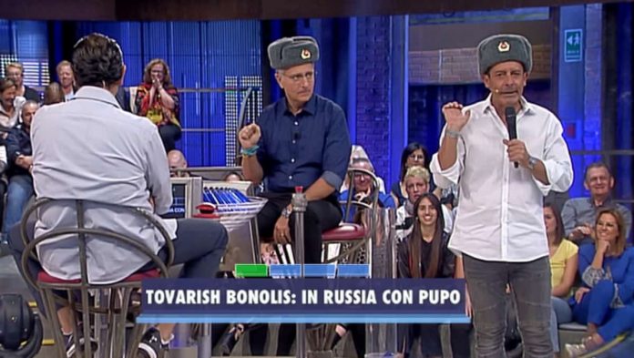 Avanti un altro 2019, Luca Laurenti fa Pupo e canta “Su di noi” in russo | video Foto Laurenti Pupo ad Avanti un altro 2019