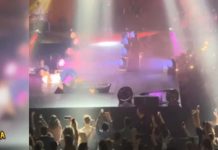 Striscia la notizia, la caduta dal palco di Tommaso Paradiso | video Foto caduta Tommaso Paradiso Striscia