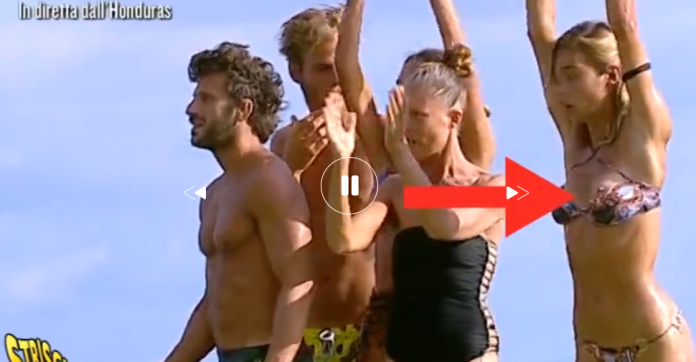 Soleil Sorge fuori di seno a L’Isola dei Famosi: il video a Striscia la notizia Soleil seno Isola 2019