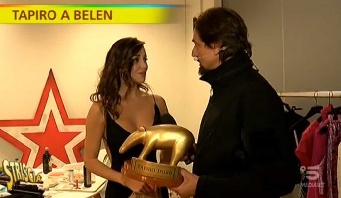 Striscia la notizia, Tapiro d’oro a Belén e Stefano De Martino | video Belén Striscia la notizia