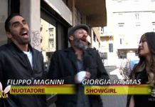 Filippo Magnini e Giorgia Palmas insieme a Striscia la notizia: il motivo | video Filippo Magnini e Giorgia Palmas insieme a Striscia la notizia