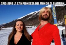 Le Iene, Corti e Onnis sfidano la campionessa del mondo di biathlon | video Foto Corti Iene Dorothea Wierer