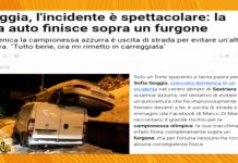 Sofia Goggia, a “Striscia” il Tapiro d’oro per l’incidente con l’auto | video Foto Sofia Goggia incidente Striscia la notizia
