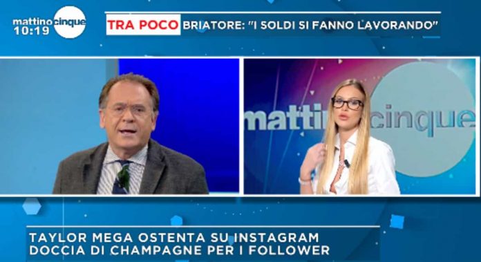 Mattino 5, Taylor Mega ostenta su Instagram: “Vorrei 1 milione di euro al mese” | video https://www.superguidatv.it/wp-content/uploads/2019/04/Foto-Taylor-Mega-Cecchi-Paone-Mattino-5.jpg