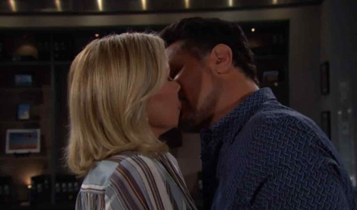 Il bacio tra Brooke e Bill andato in onda nella puntata di Beautiful di oggi, 17 luglio 2019