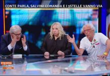Sgarbi e Mughini, lite e rissa in tv a colpi di sedia e insulti a Stasera Italia | Video Mediaset Stasera Italia, rissa mughini sgarbi