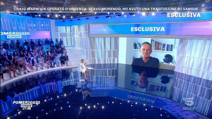 Pomeriggio 5, Craig Warwick: ” Mi rimanevano 4 ore di vita” | Video Mediaset Pomeriggio 5