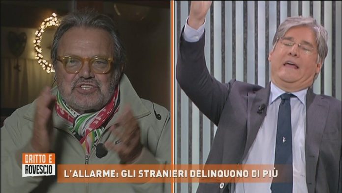 Scontro in diretta tra Paolo Del Debbio e Oliviero Toscani | Video Mediaset Del Debbio e Toscani