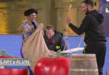 Ilary Blasi e Alvin torera e toro ad Eurogames | video Mediaset La Corrida di Ilary Blasi e Alvin ad Eurogames