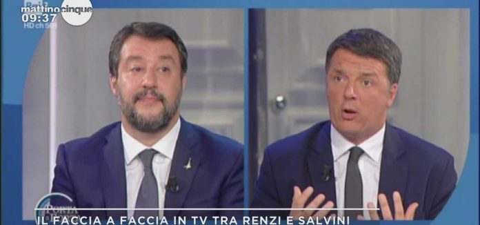 Mattino Cinque, lo scontro tv tra Matteo Renzi e Salvini | Video Mediaset Matteo Renzi contro Salvini a Mattino Cinque