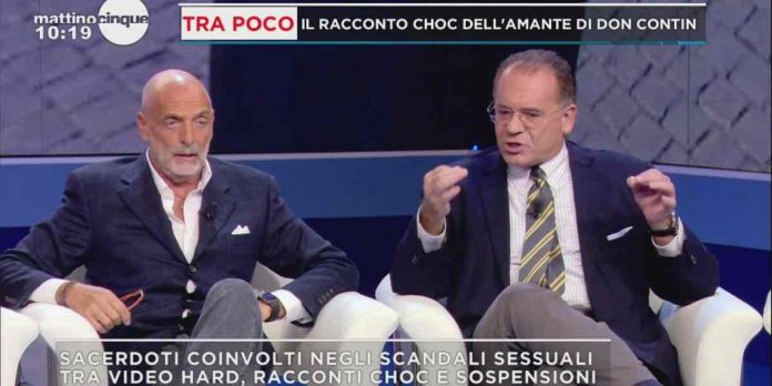 Mattino Cinque, Paolo Brosio contro Cecchi Paone e Sabrina Scampini | Video Mediaset Mattino Cinque scontro Paolo Brosio Cecchi Paone