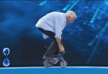 Tu si que vales, Sergey Dashevskiy va su una bici di 8 centimetri | Video Witty TV Sergey Dashevskiy bici 8 cm