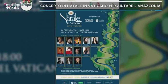Concerto di Natale in Vaticano 2019, il promo a Mattino Cinque | Video Mediaset Concerto Natale Vaticano 2019 promo a Mattino Cinque