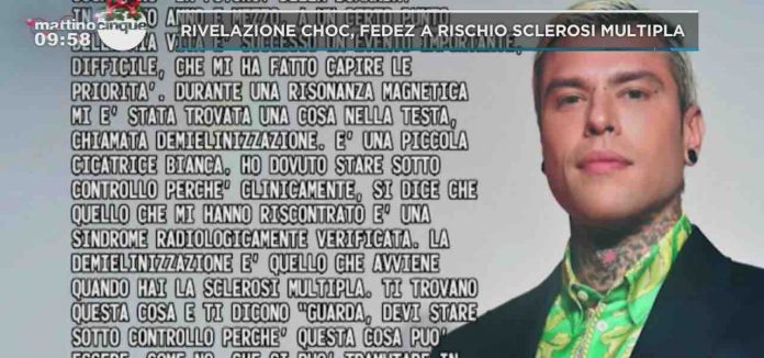 Fedez rivelazione choc: “Sono a rischio di sclerosi multipla” | Video Mediaset Mattino Cinque Fedez e la sclerosi multipla a Mattino Cinque