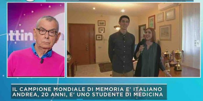 Mattino Cinque, l’esperimento del campione di memoria Andrea Muzii | Video Mediaset Mattino Cinque, campione di memoria