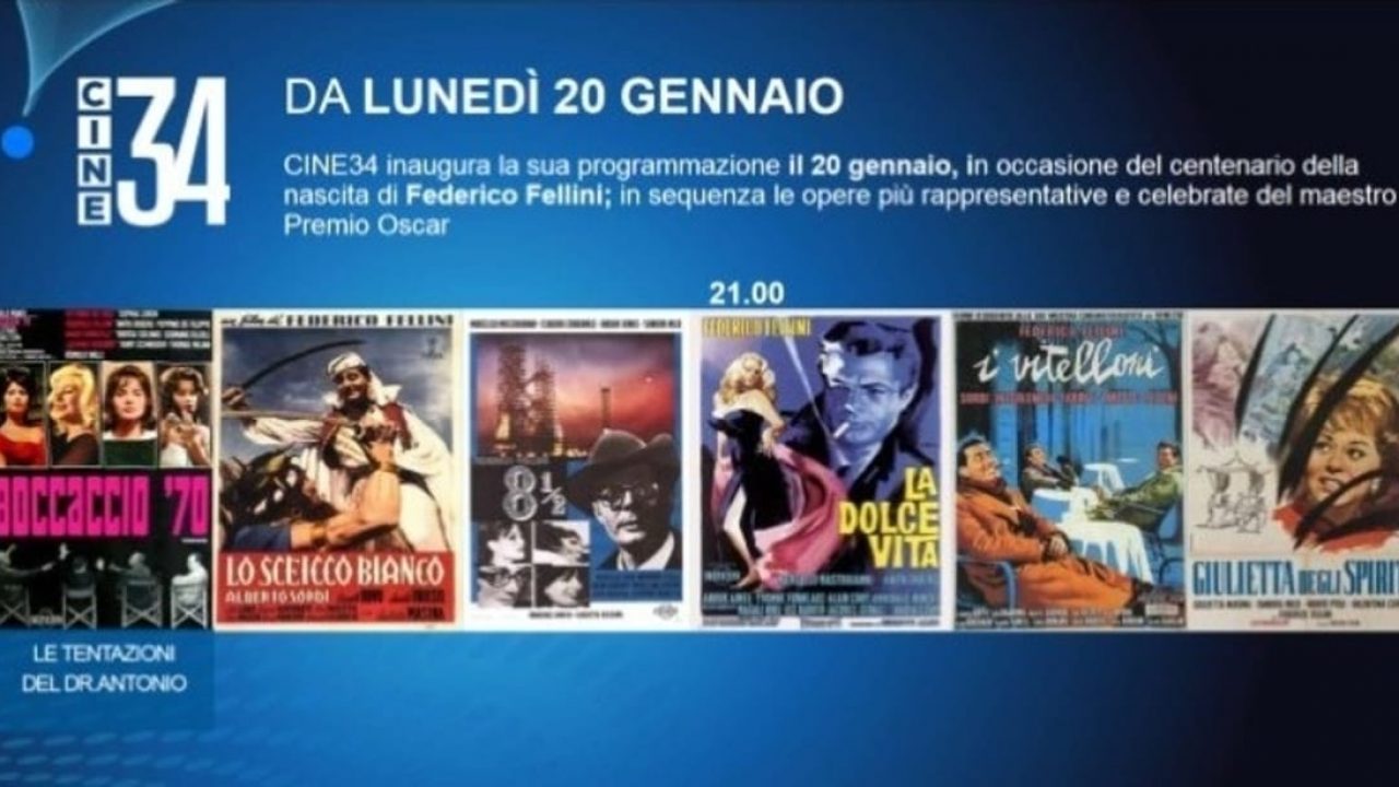 Cine34 Dal 20 Gennaio Il Nuovo Canale Mediaset Al Numero 34 Del Dt