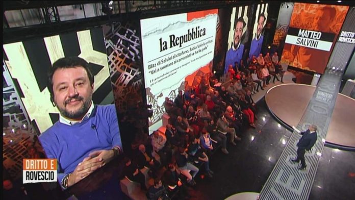 Matteo Salvini, tra Detrattori e Sostenitori a Dritto e Rovescio: La risposta a Fabio Volo e Fedez | Video Mediaset Matteo Salvini a Dritto e Rovescio
