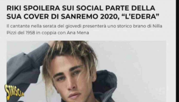 Riki escluso da Sanremo 2020 per la cover di una canzone? Il servizio a Striscia la notizia e la risposta dal Festival | video Mediaset Riki nel servizio di Striscia la notizia per Sanremo 2020