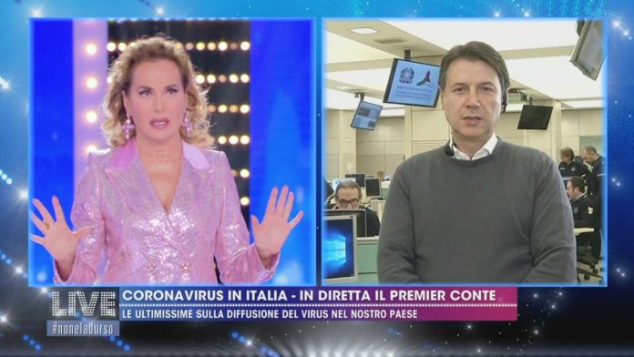 Barbara D’urso da del TU a Conte: il messaggio del Presidente a Live non è la d’urso | Video Mediaset Conte a Live non è la d'urso, da Barbara d'urso