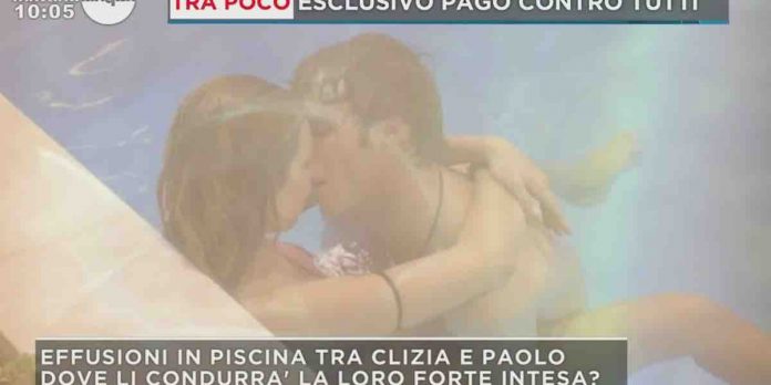 Clizia e Paolo, baci e coccole in piscina: se ne parla a Mattino Cinque | Video Mediaset Clizia e Paolo al GF VIP 4