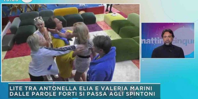 Lite Antonella Elia e Valeria Marini a Mattino Cinque: le parole di Pietro Delle Piane | Video Mediaset Lite Antonella Elia e Valeria Marini