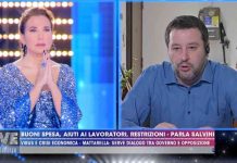 Ascolti tv ieri sera, Bella da morire (19%) vs Live Non è la d’Urso (13.4%) | Auditel 29 marzo 2020 Barbara D'Urso recita L'Eterno riposo durante l'intervista a Matteo Salvini