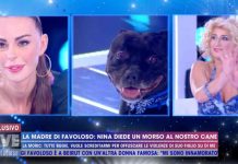 Live – Non è la D’Urso: Nina Moric canta, parla col cane e replica alle accuse di Loredana Fiorentino | Video Mediaset Nina Moric, il cane Baghera e Loredana Fiorentino a Live
