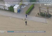 Pomeriggio Cinque: inseguimento in diretta di un pedone sulla spiaggia | Video Mediaset Pomeriggio Cinque