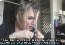 Coronavirus, Paola Barale si taglia i capelli in casa | Video Mediaset Mattino Cinque Paola Barale capelli Coronavirus
