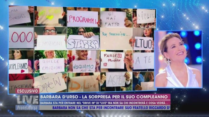 Live non è la D’Urso: sorpresa per il suo compleanno e commozione in diretta della conduttrice | Video Mediaset Barbara d'Urso sorpresa a Live