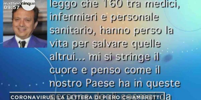 Piero Chiambretti, lettera sul Coronavirus a Mattino Cinque | Video Mediaset Piero Chiambretti, lettera sul Coronavirus