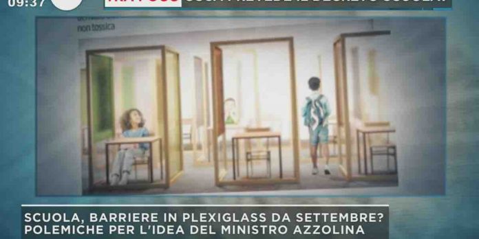 Mattino Cinque, a settembre si torna a scuola con barriere in plexiglass | Video Mediaset Mattino Cinque scuola a settembre con barriere di plexiglass