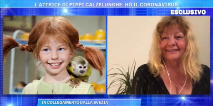 Domenica Live, Pippi Calzelunghe: Inger Nilsson a casa a causa del Covid-19 | Video Mediaset Domenica Live Pippi Calzelunghe