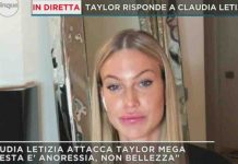 Claudia Letizia contro Taylor Mega a Mattino 5: “questa è anoressia, non bellezza” | Video Mediaset Claudia Letizia contro Taylor Mega a Mattino 5
