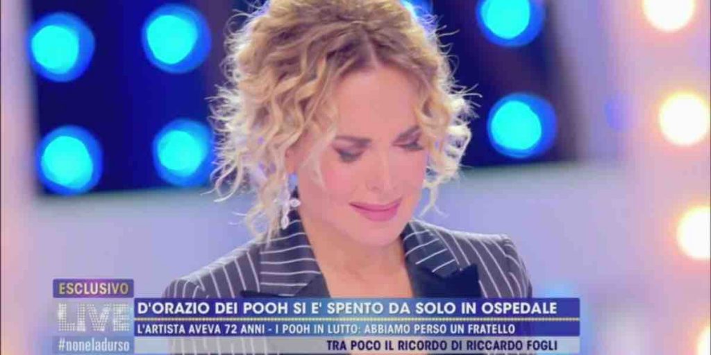 Barbara D'Urso in lacrime per Stefano D'Orazio