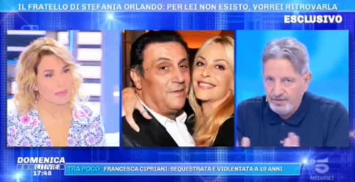 Domenica Live, il fratello di Stefania Orlando: ” Vorrei abbracciarla” | Video Mediaset Domenica Live fratello Stefania Orlando
