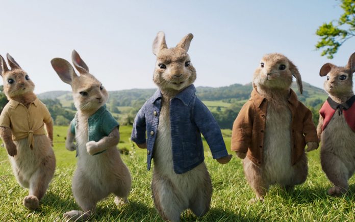 Una scena dal film Peter Rabbit