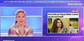 Lutto per Dayane Mello