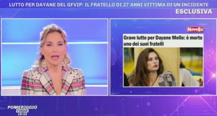 Pomeriggio 5: il lutto di Dayane Mello e la veglia per il fratello Lucas | Video Mediaset Lutto per Dayane Mello
