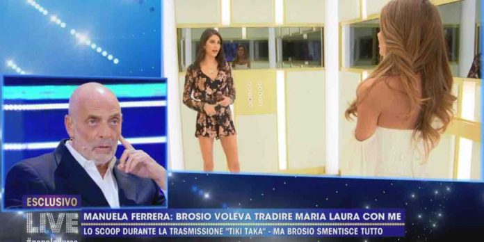 Live Non è la D’Urso, incontro in ascensore fra Paolo Brosio, fidanzata De Vitis e Manuela Ferrera | Video Mediaset ascensore Brosio fidanzata e Manuela Ferrera