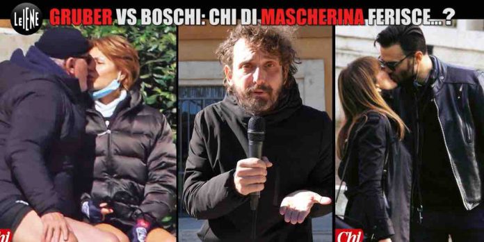 Le Iene, Lilli Gruber come Maria Elena Boschi: beccata senza mascherina a baciare il marito | Video Mediaset Lilli Gruber a Le Iene