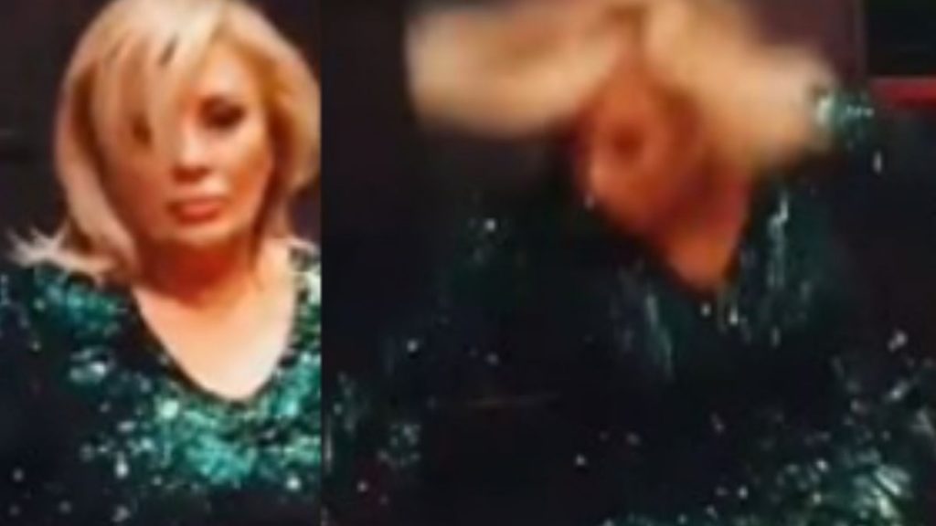 Uomini e donne, Tina Cipollari scivola a terra e cade il video della caduta