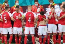 Euro 2020, malore per Eriksen: sospesa Danimarca-Finlandia per “emergenza sanitaria” Eriksen malore a Euro 2020