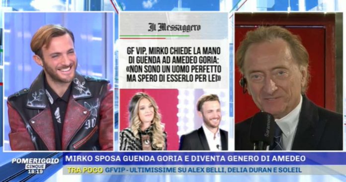 Pomeriggio 5: il futuro sposo di Guenda Goria e amico di Alex Belli difende Delia Duran | Video Mediaset Pomeriggio 5 Alex Belli e Delia Duran