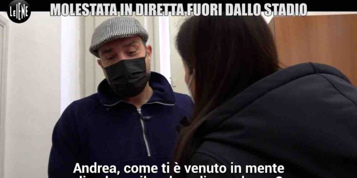 Le Iene, la giornalista Greta Beccaglia palpeggiata in diretta tv: le scuse del molestatore | Video Mediaset Greta Beccaglia e il molestatore a Le Iene